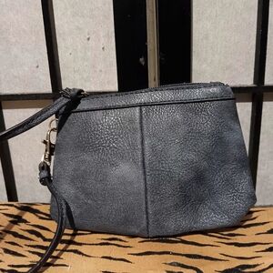 Classic Leather Wristlet Pouch